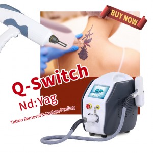 Portable Q Switched Nd Yag Laser Tattoo Removal Carbon Laser Peel Peeling Machine