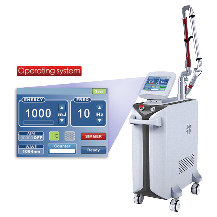 Picosecond 1064 nm 755nm 532nm Pico q switched Nd Yag Laser Pico Laser Tattoo Removal